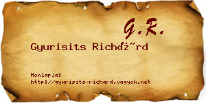 Gyurisits Richárd névjegykártya